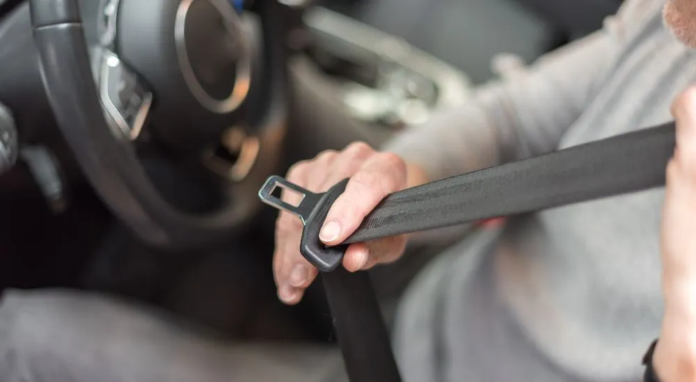 Webbing used safety belts on a vehicle