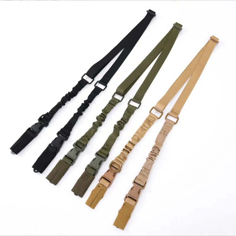Another view of the tactical gun sling laid flat to show its length