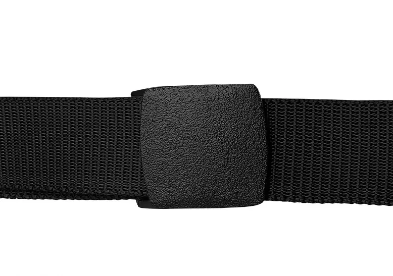 Elastic keeper loop on the classic nylon belt for securing excess length