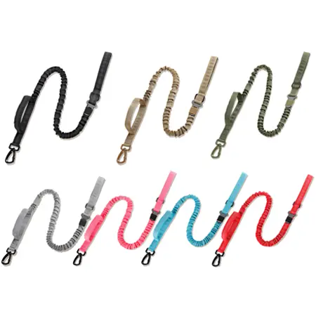Durable braided paracord pet leash with a heavy-duty metal clasp