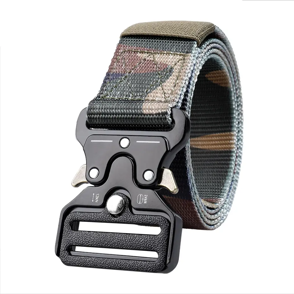 Camouflage pattern tactical belt with cobra buckle thumbnail