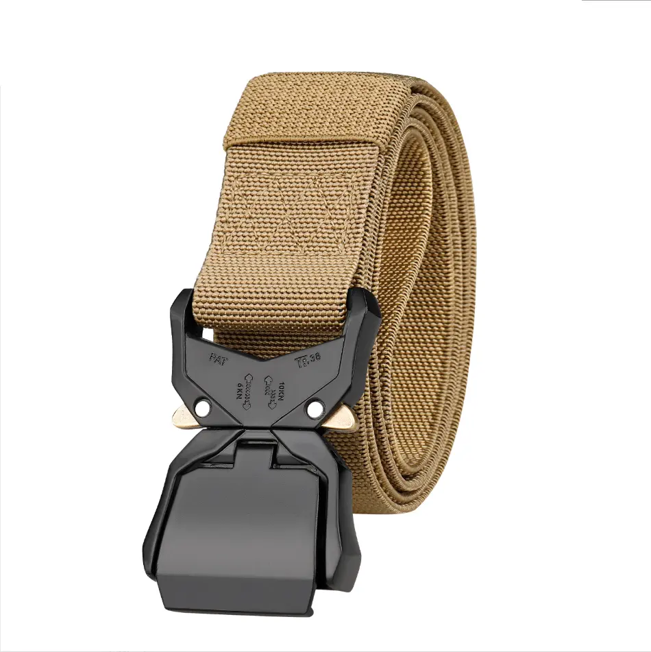 Khaki tan tactical belt with cobra buckle thumbnail