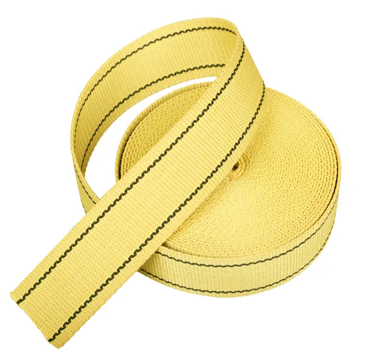Yellow Aramid Kevlar Webbing Fire Resistant